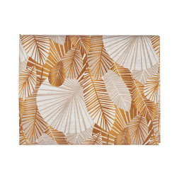 MANTEL LONETA ANTIMANCHAS 140X180CM HOJAS ORO
