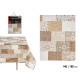 140X180CM BEIGE TILES STAIN RESIST CANVAS TABLECL 