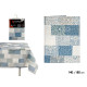 TOVAGLIA TELA ANTIMAC 140X180CM PIASTRELLA BLU