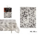 MANTEL LONETA ANTIMANCHAS 140X180CM CUADROS GRIS