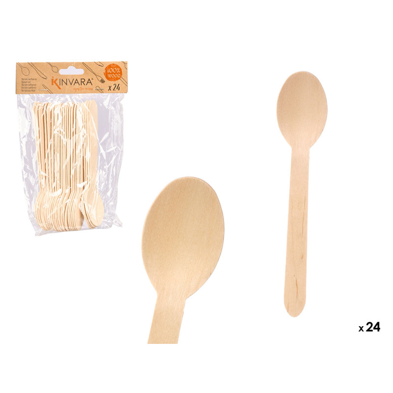 SET 24 WOODEN SPOONS