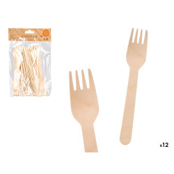 SET 24 TENEDORES MADERA
