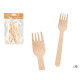 SET 24 WOODEN FORKS