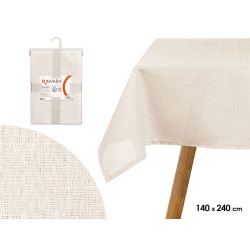 MANTEL POLIESTER 140X240CM PERLA