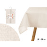 POLYESTER TABLECLOTH 140X240CM PEARL