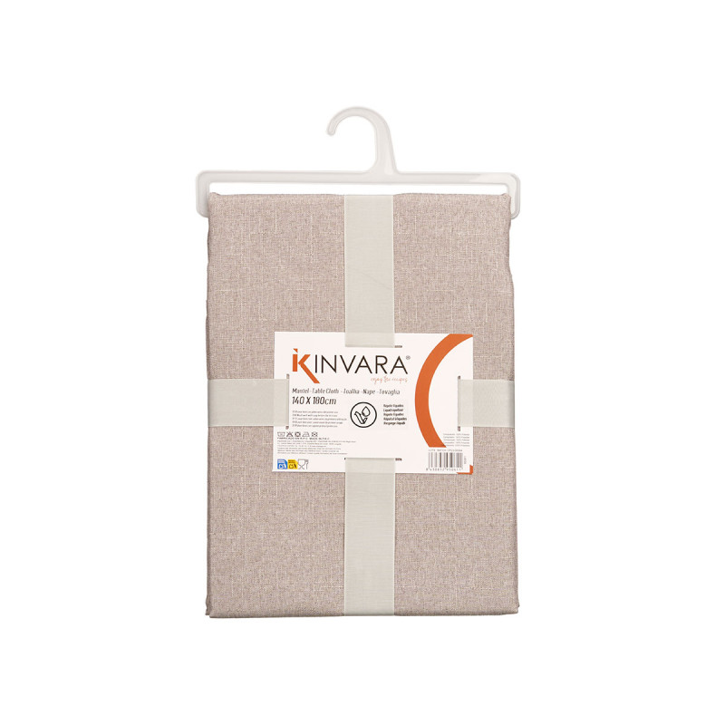 TOALHA DE MESA POLIÉSTER 140X180CM CINZENTO CLARO