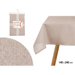 POLYESTER TABLECLOTH 140X240CM LIGHT GREY