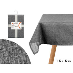 POLYESTER TABLECLOTH 140X140CM DARK GREY