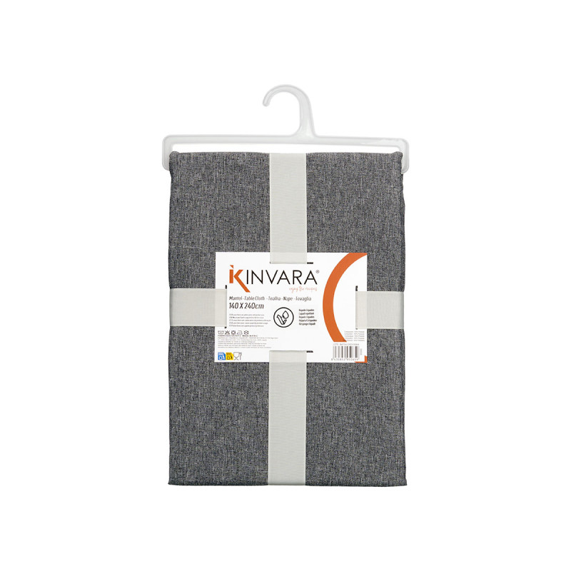 POLYESTER TABLECLOTH 140X140CM DARK GREY