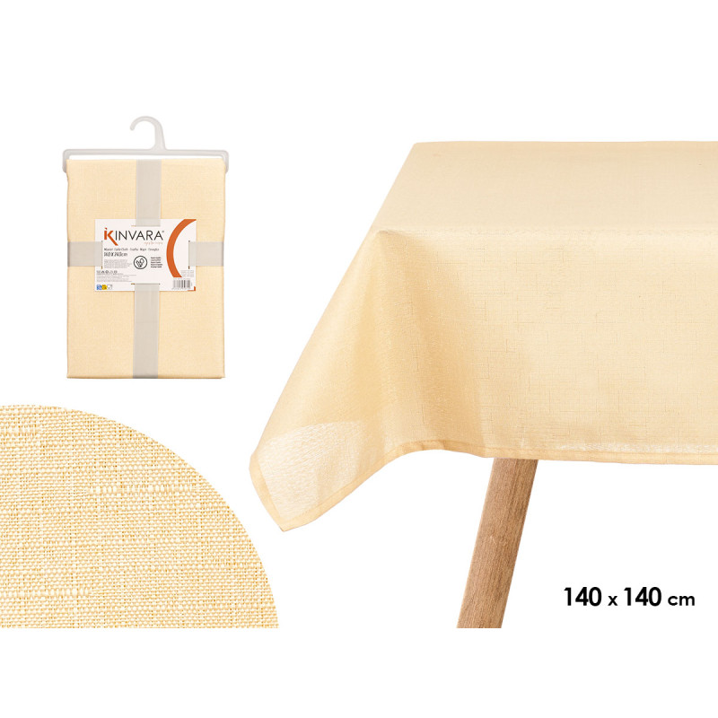 NAPPE EN POLYESTER 140X140CM BEIGE