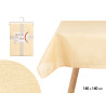 POLYESTER TABLECLOTH 140X140CM BEIGE