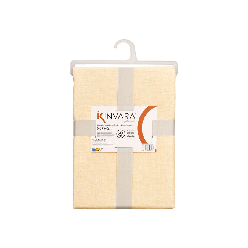 POLYESTER TABLECLOTH 140X140CM BEIGE