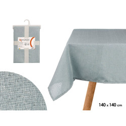 TOALHA DE MESA POLIÉSTER 140X140CM AZUL