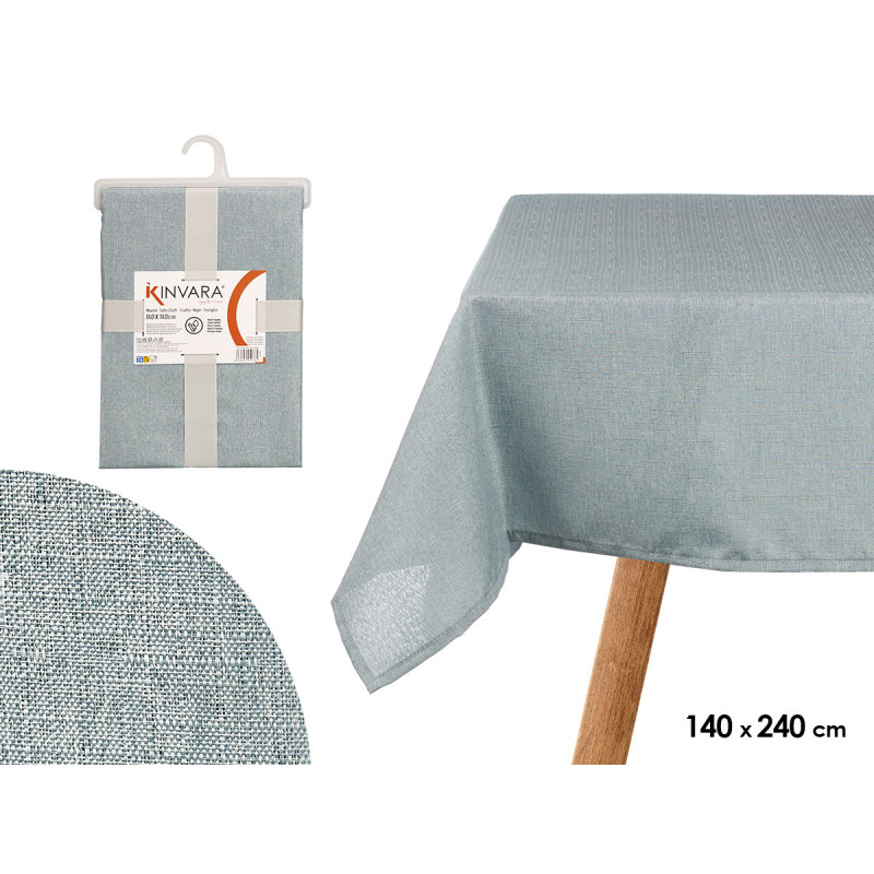 MANTEL POLIESTER 140X240CM AZUL PALO