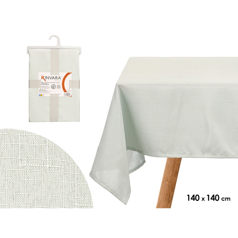 POLYESTER TABLECLOTH 140X140CM PALE GREEN