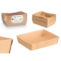 SET 15 SMALL KRAFT SERVICE TRAYS