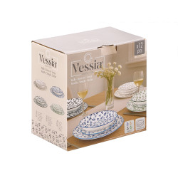 VAISSELLE 12 PCS ASSORT 4 CLR