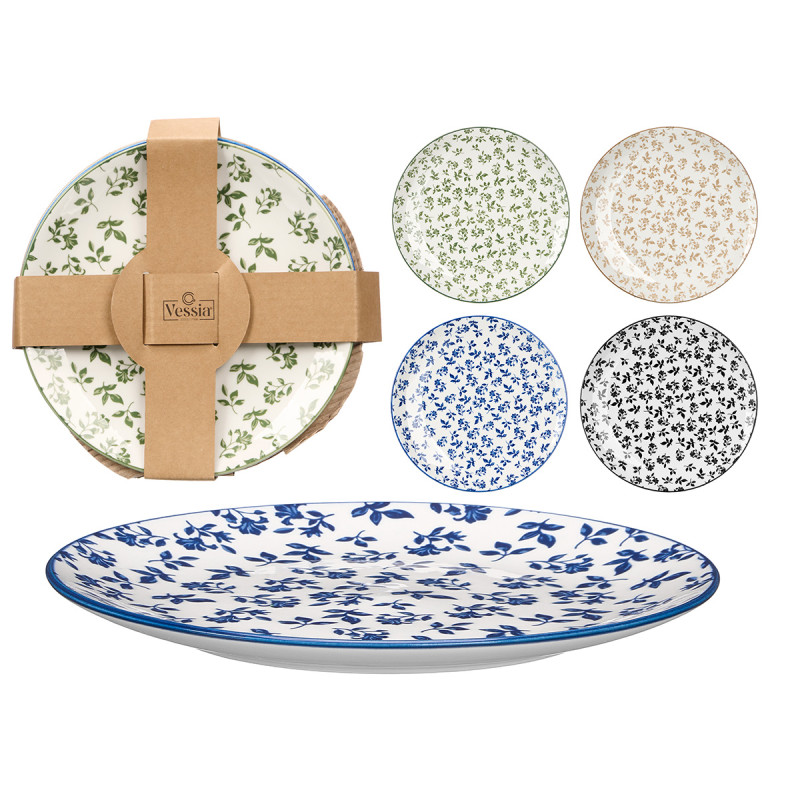 4 ASSIETTES A DESSERT ASSORTIES 4 CLR