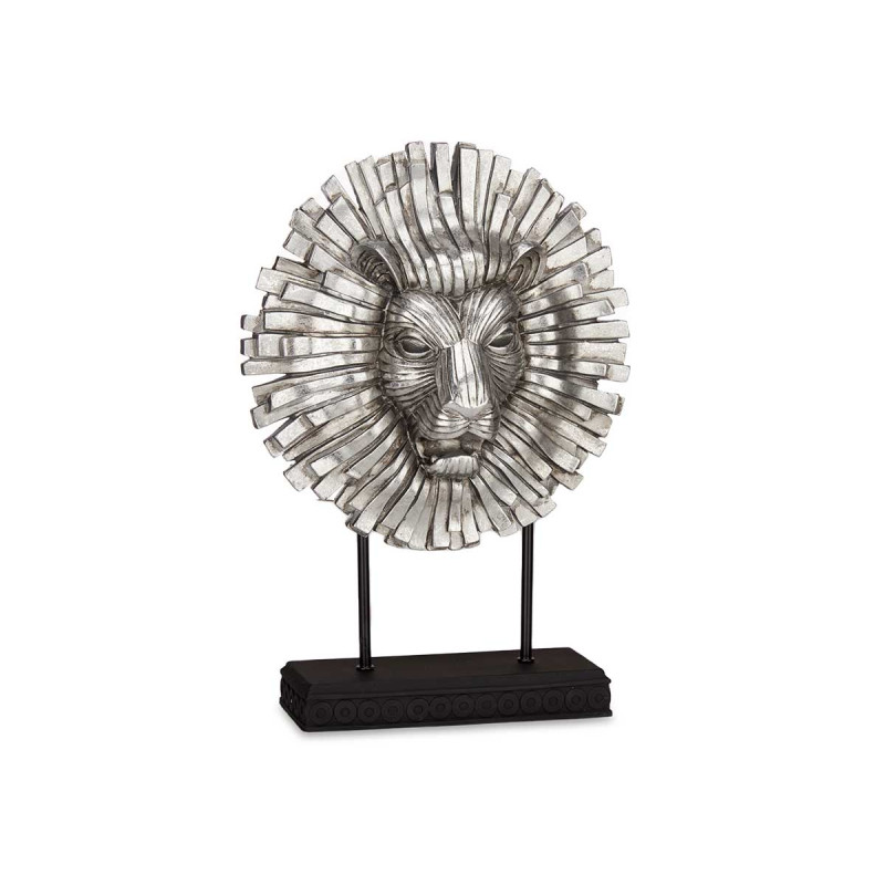 TESTA DI LEONE CON BASE IN ARGENTO
