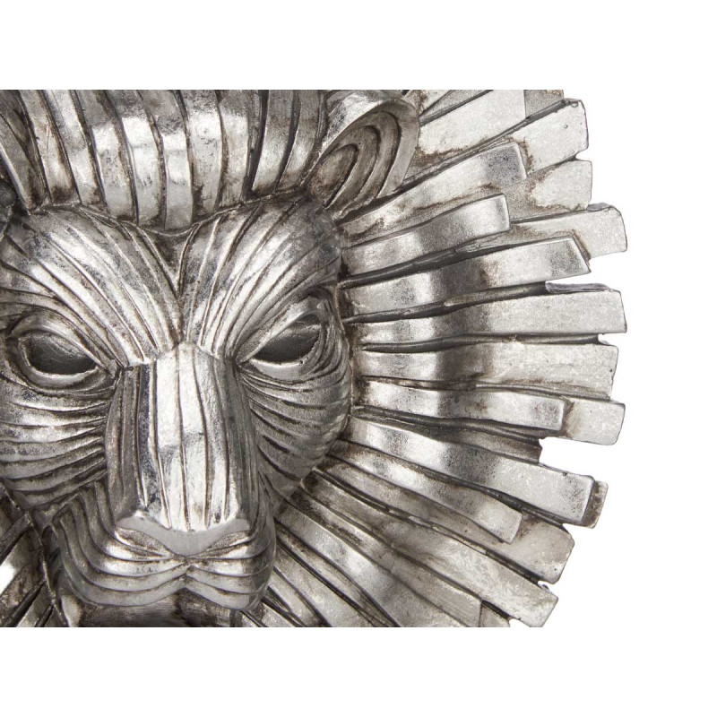 TESTA DI LEONE CON BASE IN ARGENTO