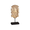 ESTATUETA DE CABEÇA DE ÍNDIO COM BASE DOURADA