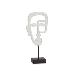 ESTATUETA DE ROSTO COM BASE BRANCA
