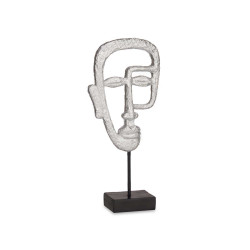 ESTATUETA DE ROSTO COM BASE PRATEADA