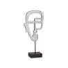 ESTATUETA DE ROSTO COM BASE PRATEADA
