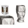 VASE 3D FACE SILVER