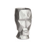 VASE 3D FACE SILVER