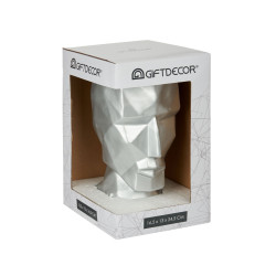 VASE VISAGE 3D ARGENT