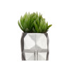 VASE 3D FACE SILVER