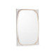 MIROIR RECTANGULAIRE POIGNÉE SIMILI-CUIR CHAMPAGNE
