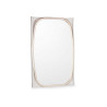 RECTANG MIRROR IMITATION LEATHER HANDLE CHAMPAGNE