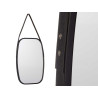 MIROIR RECTANGULAIRE POIGNÉE SIMILI-CUIR NOIR
