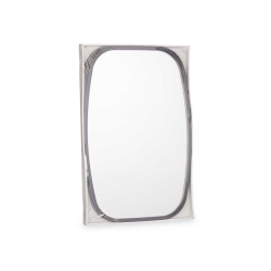MIROIR RECTANGULAIRE POIGNÉE SIMILI-CUIR NOIR