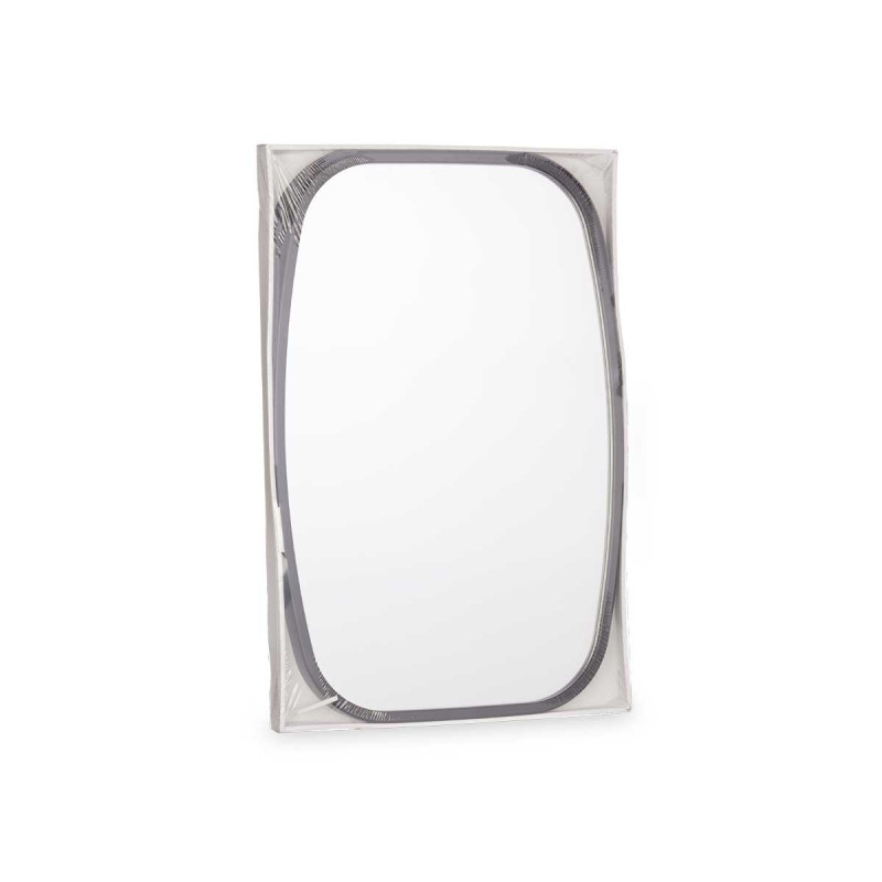 MIROIR RECTANGULAIRE POIGNÉE SIMILI-CUIR NOIR