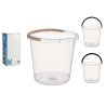 SEAU EAU TRANSPARENT 13L AVEC ANSE KIT 3 COUL FONC