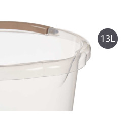 CUBO AGUA TRANSPARENTE 13L CON ASA SURT 3 COL OSC