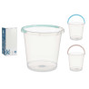 CUBO AGUA TRANSPARENTE 13L CON ASA SURT 3 COL PAST