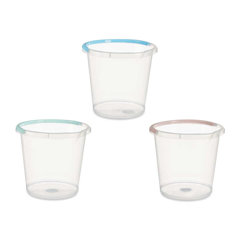 CUBO AGUA TRANSPARENTE 13L CON ASA SURT 3 COL PAST