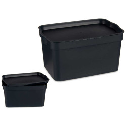 CAJA PLASTICO CON TAPA 2,3L ANTRACITA