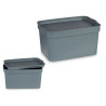 GREY PLASTIC STORAGE BOX WITH COVER 2.3L