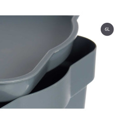 CAIXA PLÁSTICO COM TAMPA 6L CINZENTA 