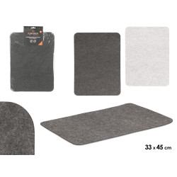 SET 4 NAPPERONS RECTANGULAIRES ASSORT 2 COULEURS