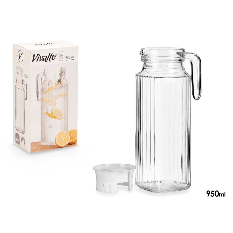 PITCHER WITH WHITE LID COLOUR BOX 950ML