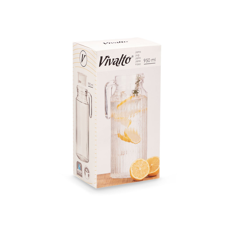 PITCHER WITH WHITE LID COLOUR BOX 950ML