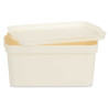 CAIXA PLÁSTICO COM TAMPA 7,5L CREME 