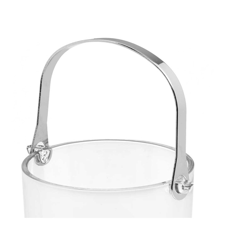 ICE BUCKET 800ML WITH HANDLE AND METAL TONGS 