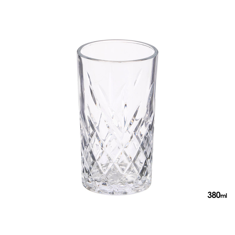 VERRE DÉCOUPÉ 380ML TRANSPARENT